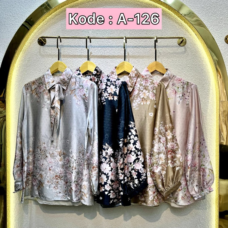 Atasan ayesha Gardenia |baju wanita -blouse silk sutra -blouse mewah