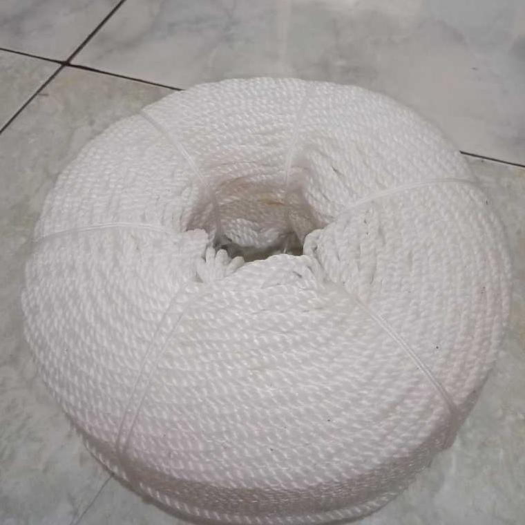 Harga Eceran Per Meter Tali Tambang Putih 3mm 4mm 5mm 6mm PE Plastik Kecil Tarik Ikat Kuat