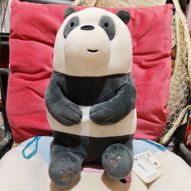 boneka panda wbb miniso life tag ori