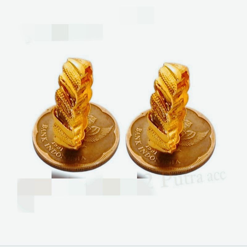 Cod cincin wanita koin terbaru lapis emas 24k anti karat