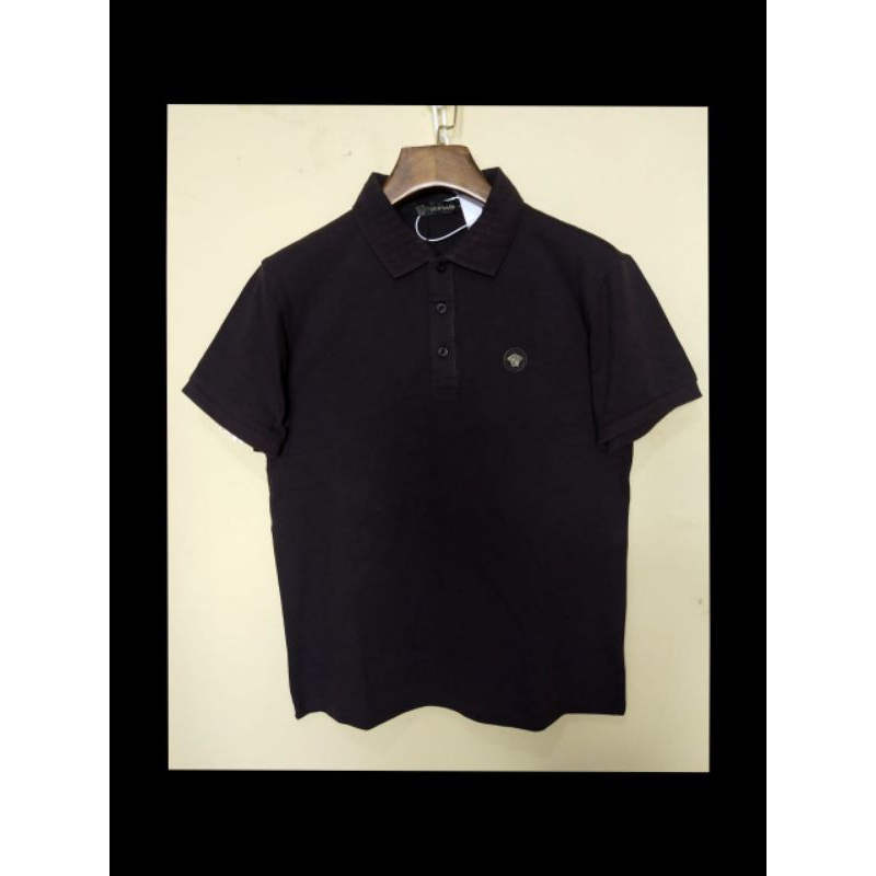 kaos kerah/kaos polo shirt pria keren logo mini Medusa emblem import premium/kaos pria keren bagus