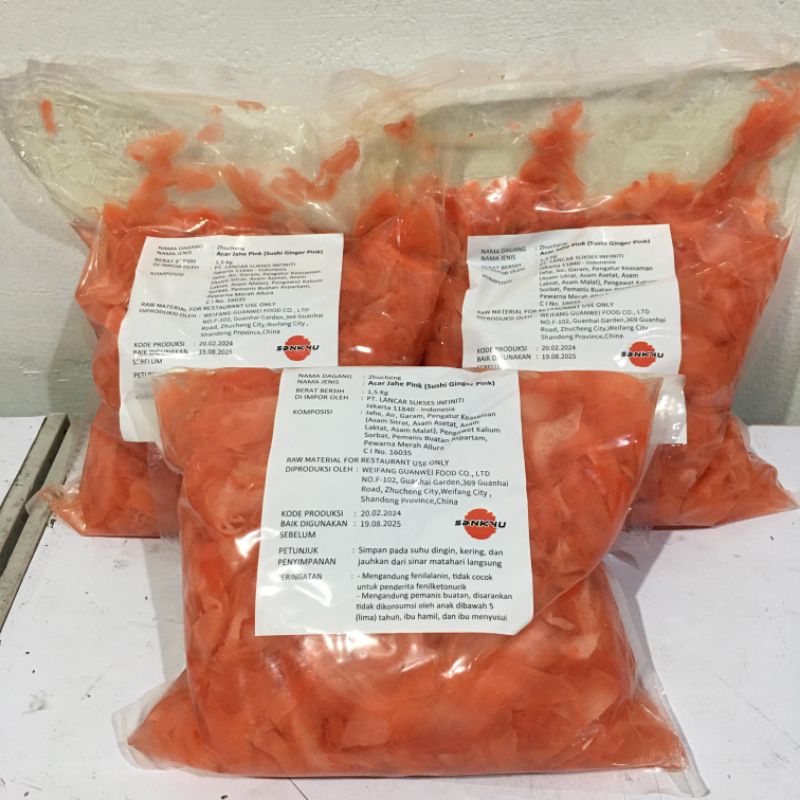 

SANKYU GARI PINK 1.5 KG | ACAR JAHE KHAS JEPANG | HALAL