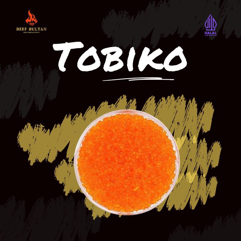 Tobiko Telur Ikan Terbang Halal Premium | Tobiko Premium Orange | Telur Ikan Terbang | Tobiko Saus M