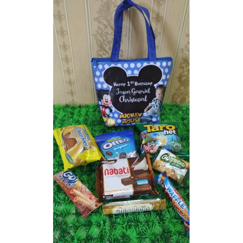 

Tas ultah anak / Tas ulang tahun Snack / Bingkisan jajan ultah