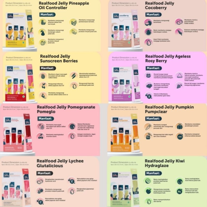 

Realfood Flawless Jelly ( Formulasi Sarang Burung Walet & Kolagen 12 Pcs )