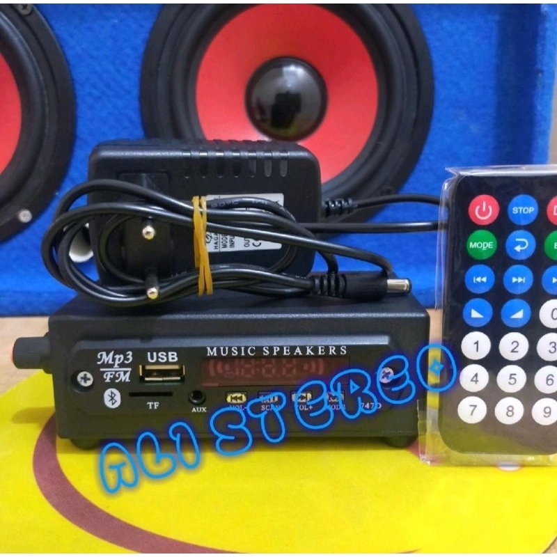 Amplifier Mini Rakitan Bluetooth 12v dengan Kualitas Suara Jelas dan Port USB/AUX/SD CARD Aktif - Su