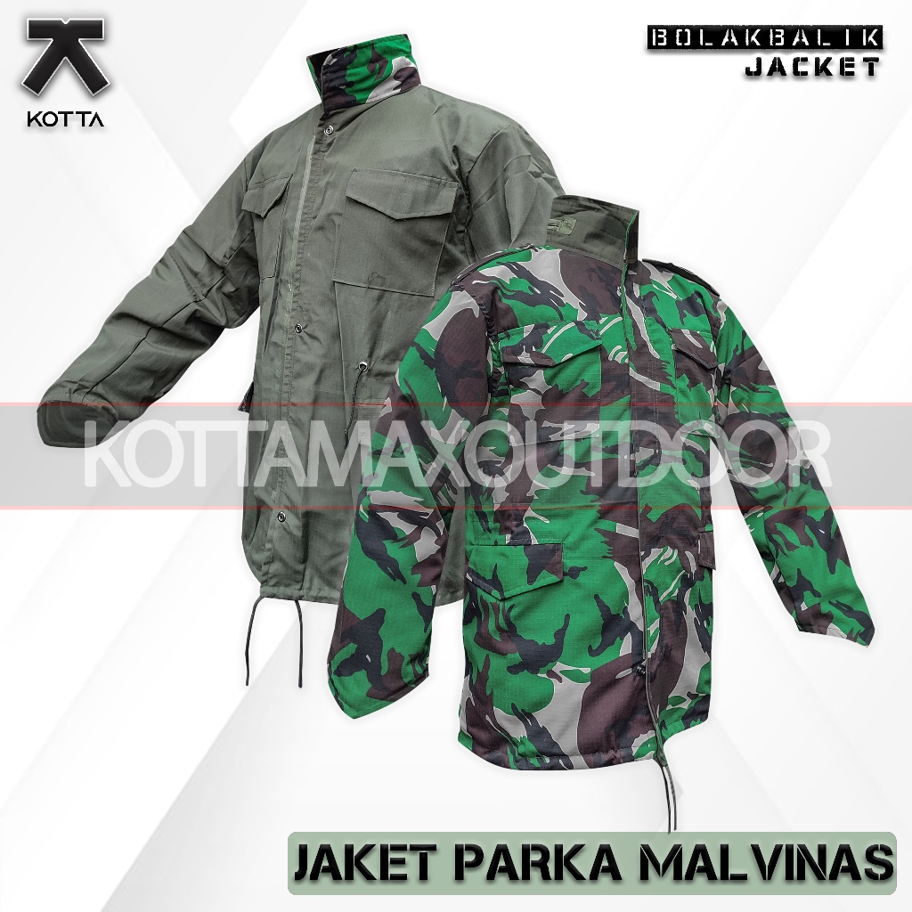 Jaket Parka Tactical Loreng Tni AD Malvinas Army Unisex