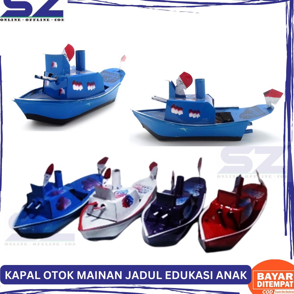Super Meriah  MAINAN KAPAL PERAHU KALENG OTOK OTOK JADUL EDUKASI ANAK