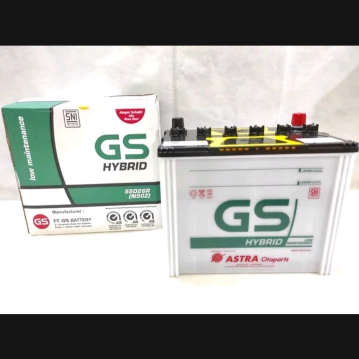Aki Mobil Kijang Capsule Series GS Astra HYBRID N50Z Aki Basah 60Ah