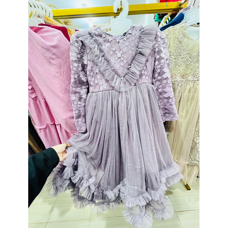 gaun anak tile premium terbaru gaun pesta anak