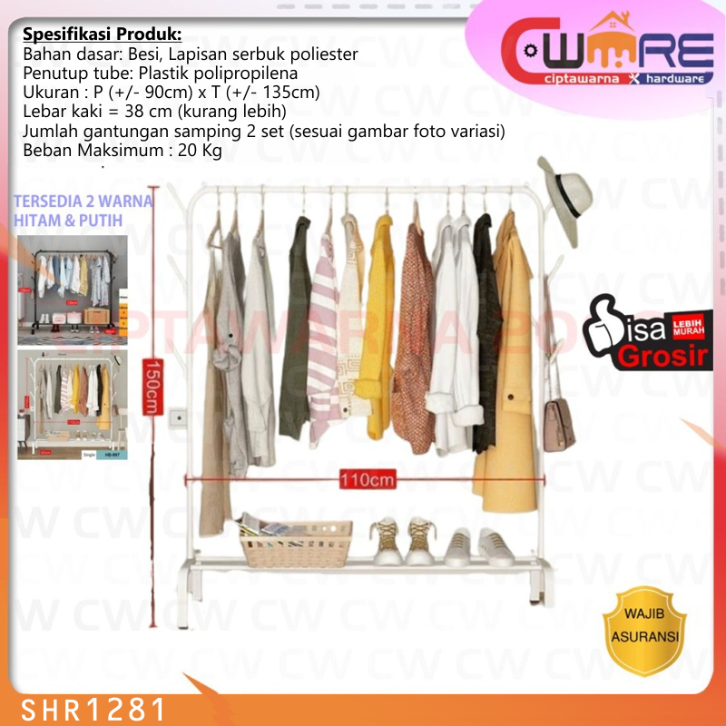 Rak Pakaian Clothes Stand Hanger Gantungan Pakaian Big Single MH-997 - SNR CW2H