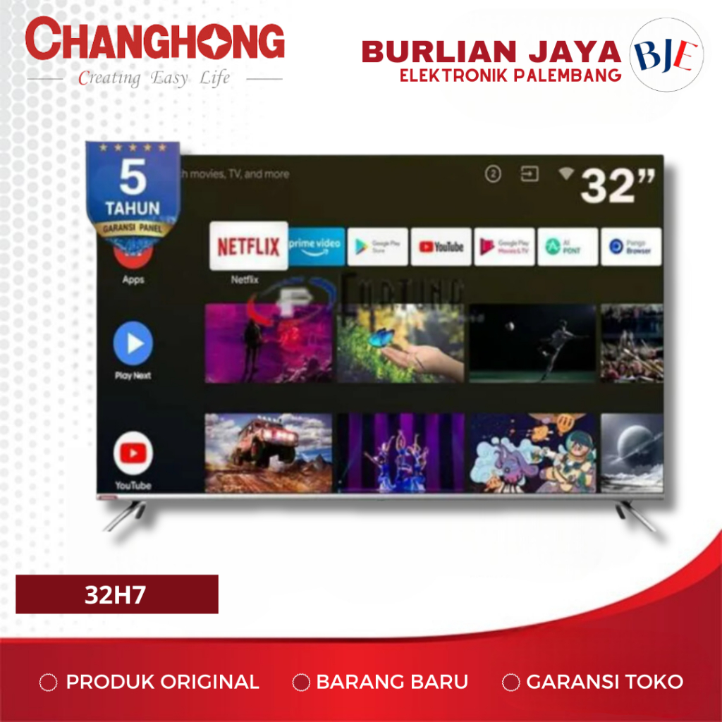 TV CHANGHONG 32H7 32 INCH LED TV DIGITAL TV SMART TV 32" PALEMBANG