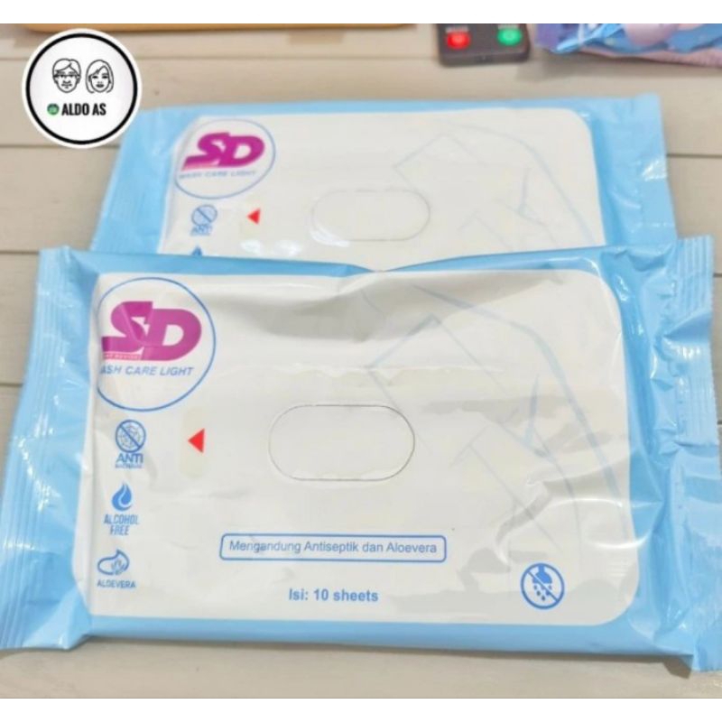 SD Wash Care Light / Wash Gloves Tisue Basah Pengganti Mandi