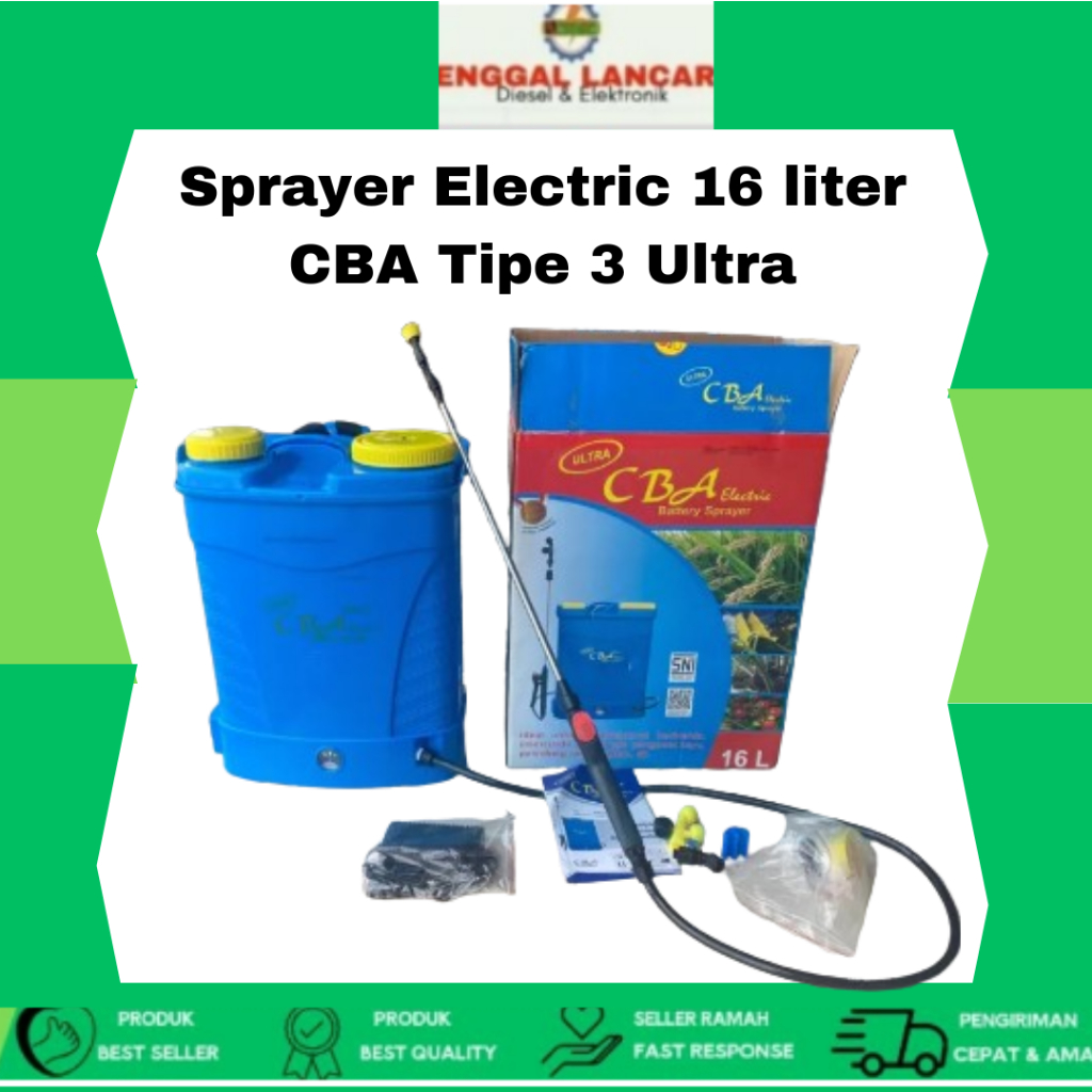 Sprayer Electric 16 liter CBA Tipe 3 Ultra Sprayer Elektrik CBA Tipe 3/4/5,5 | Kapasitas Tangki 16 L