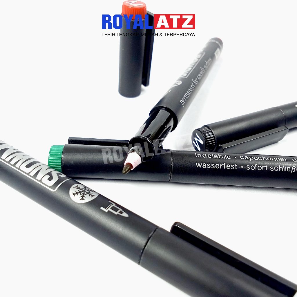 Spidol Permanent Snowman OHP / Drawing Pen Marker OPF / OPM (Fine/Medium)
