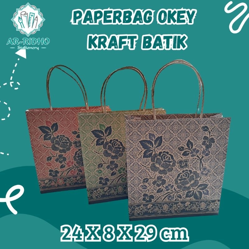 

PAPERBAG BATIK KRAFT OKEY B 24X8X29 CM TALI