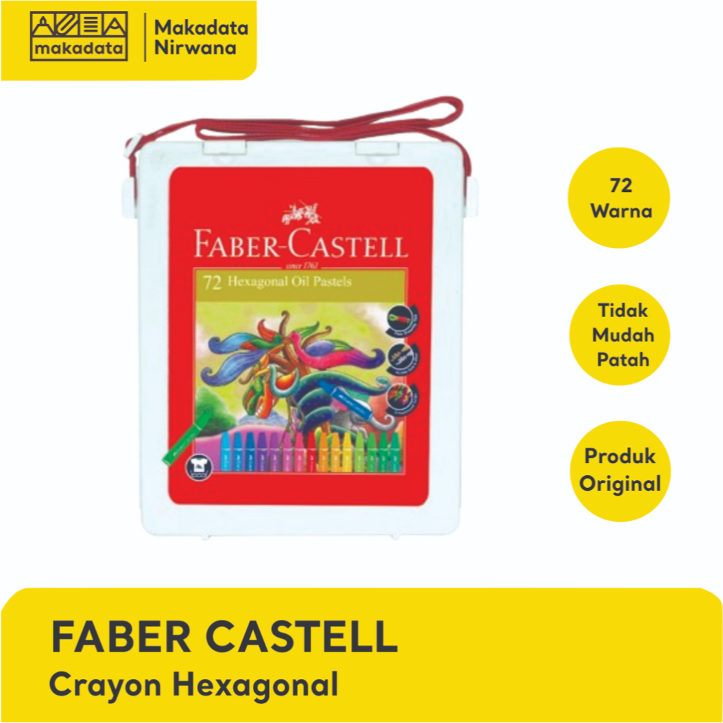 

FABER CASTELL CRAYON/OIL PASTEL HEXAGONAL 72 WARNA (1 PCS)