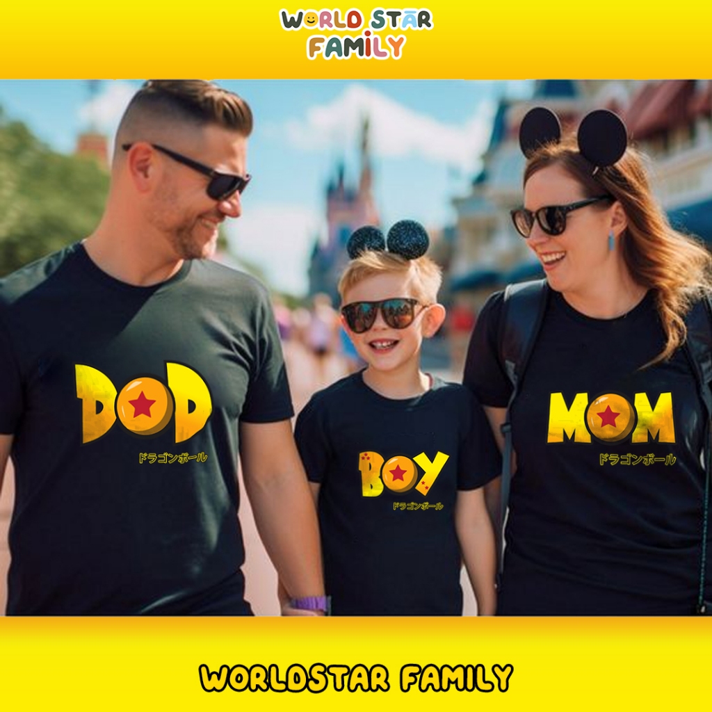 WSF Kaos Couple Keluarga GOKU DRAGON BALL kaos couple Anime Lucu kaos Anime Anak Kaos Couple Keluarg
