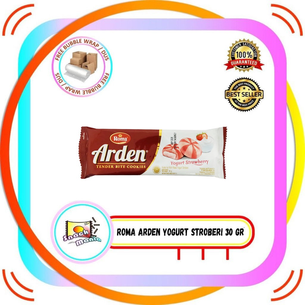 

Roma Arden Yogurt Strawberry Tender Bite Cookies ~ 30 gr Kukis Krim Yoghurt Stroberi