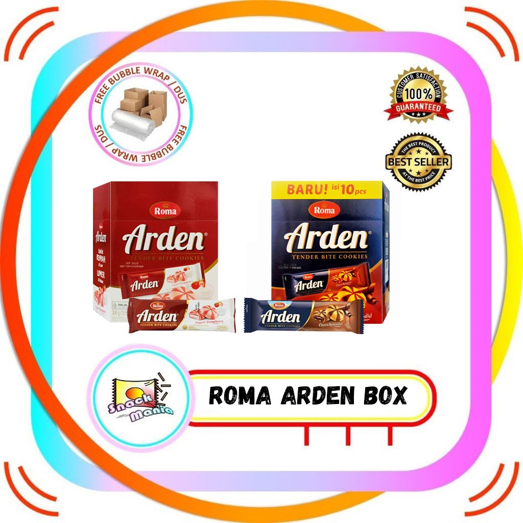 

Roma Arden Choco Splendid | Yogurt Strawberry Cookies 30 gr BOX 10 pcs Kukis Krim