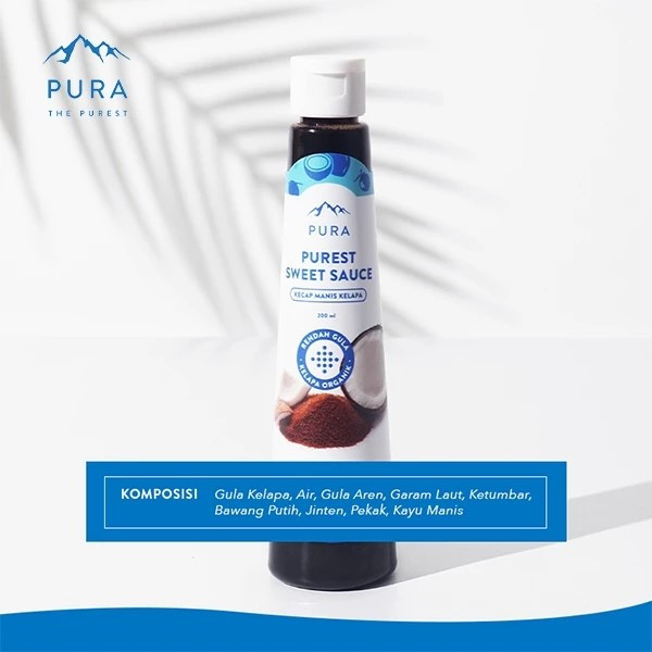 

Pura Kecap Manis Kelapa (200ml) - Purest Sweet Sauce Organik - Rendah Gula - Rendah Kalori
