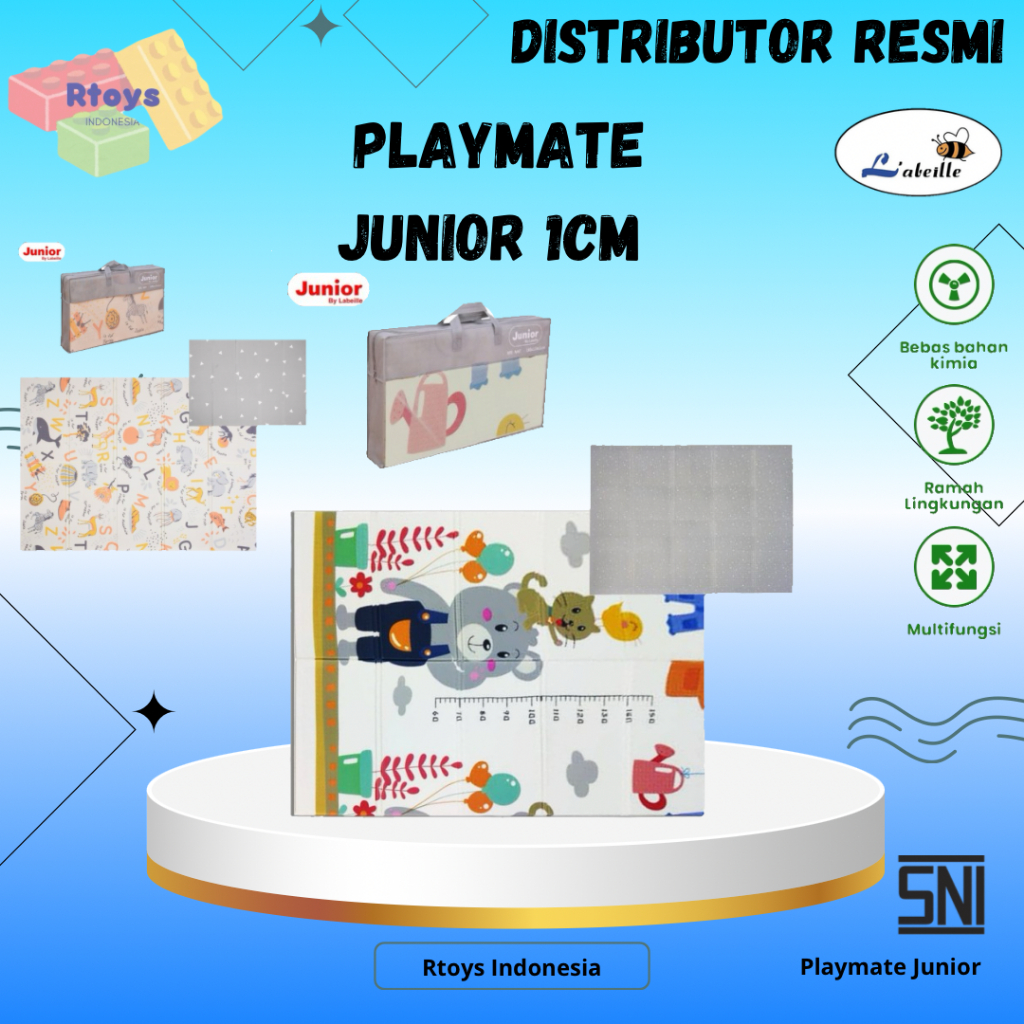 Playmat Baby 1cm Junior Labeille Playmate Premium Lebar Tebal Karpet Matras Bayi