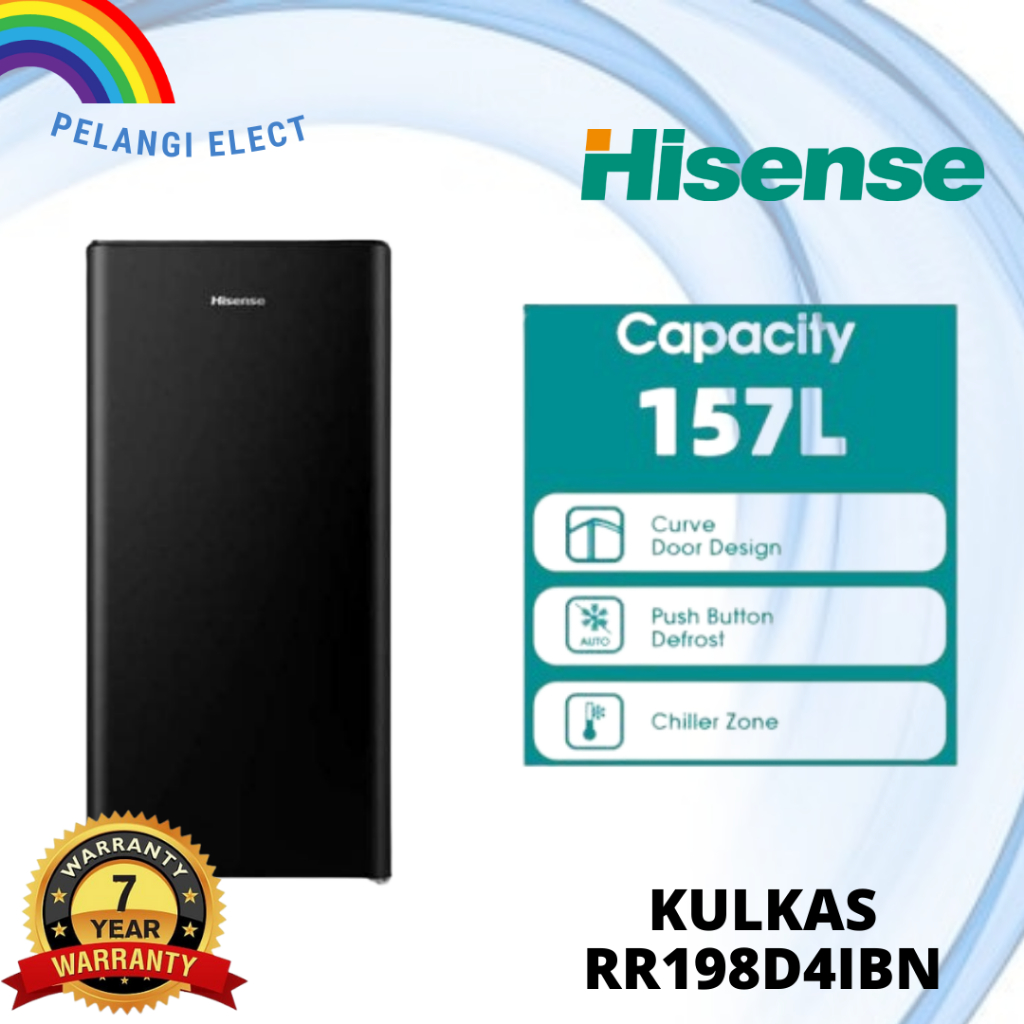 KULKAS HISENSE RR195D4IGN 1 PINTU 170L RR 195 D4IGN
