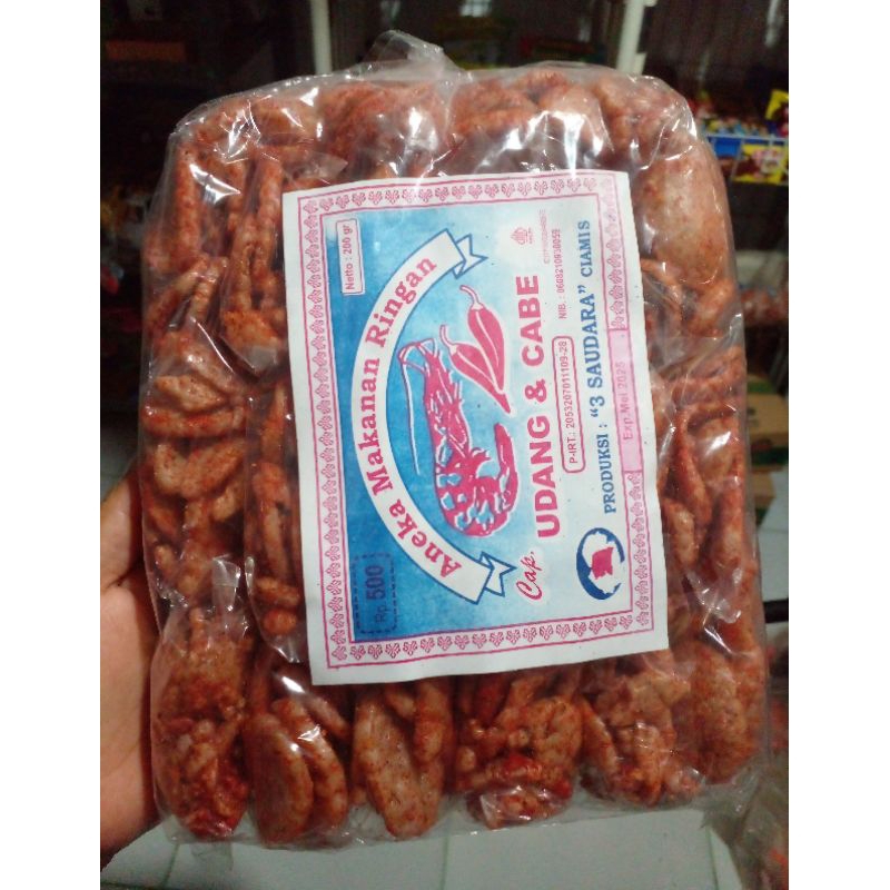 

Krupuk Seblak Udang & Cabe 1pak isi 20bks
