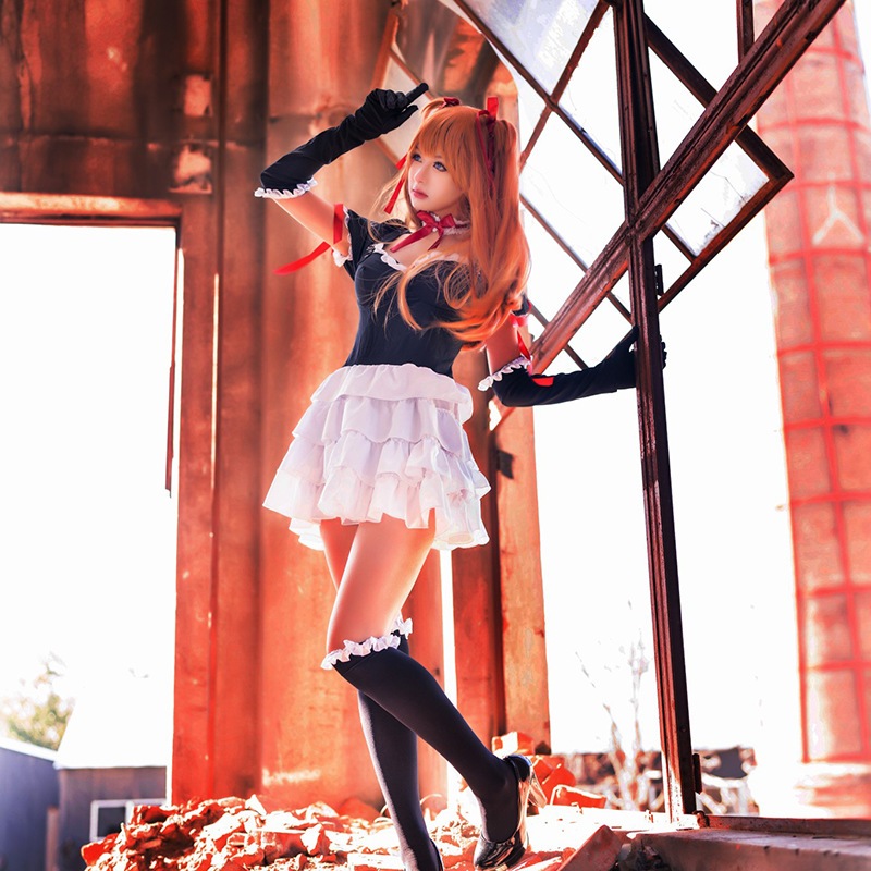 CC-109 kostum cosplay evangelion asuka lolita dress costume anime