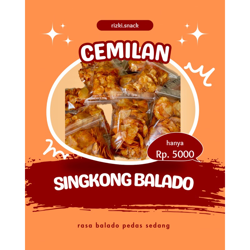 

[rizki.snack] Keripik Singkong Rasa Pedas Manis Sedang