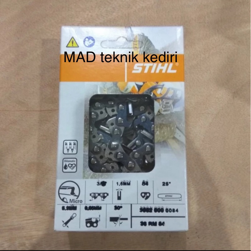 Rantai chainsaw STIHL MS-382 25” asli ORIGINAL 100%