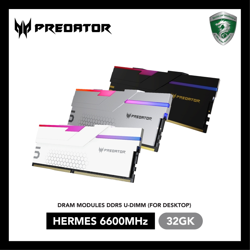 PREDATOR HERMES DDR5 6600 MHz RGB U-DIMM [Desktop RAM]