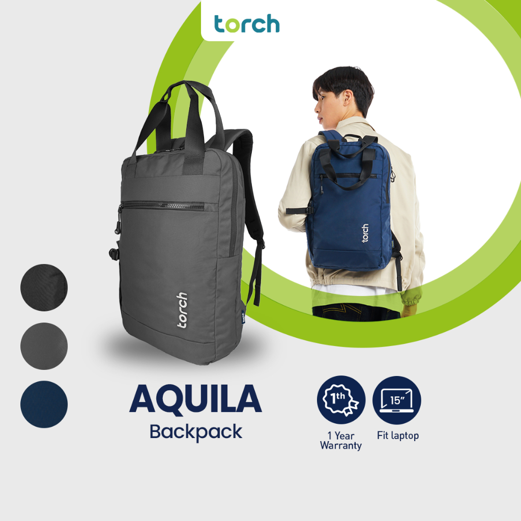 TORCH Aquila Tas Totebag Ransel Punggung Jinjing Laptop Pria Wanita Tahan Air 19 Liter - Backpack Wa