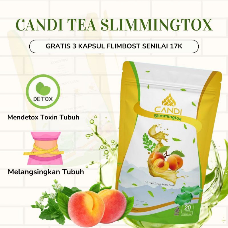 

CANDI SLIMMING TEA|COCOK UNTUK BUSUI, MENGHILANGKAN PERUT BUNCIT, RASA ENAK,Original, Reseller Resmi
