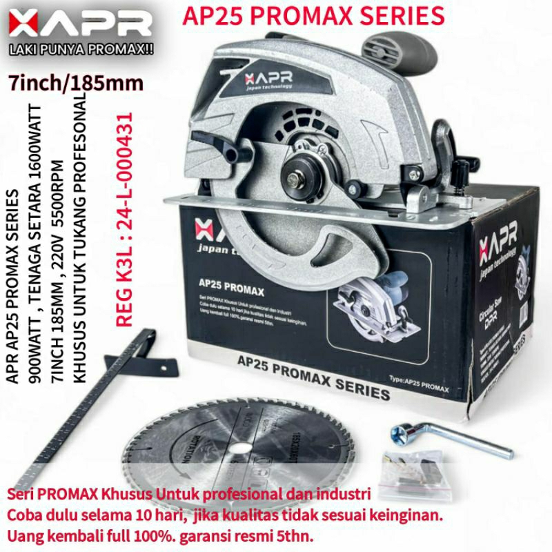 Mesin Circular saw APR AP25PROMAX Japan Tekhnologi / COD J.LD, Makita