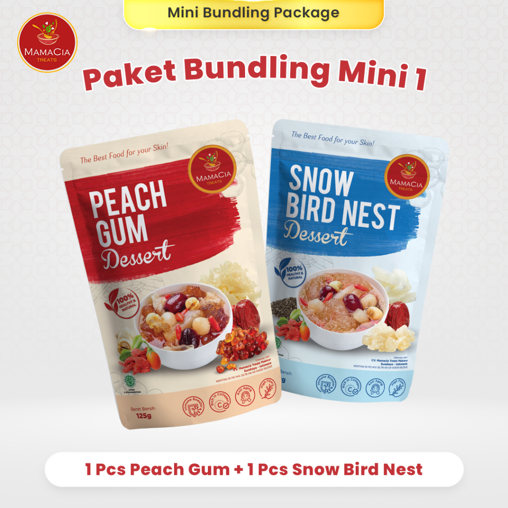 

Mamacia Treats Paket Bundling MINI 1 : Peach Gum Dessert + Snow Bird Nest