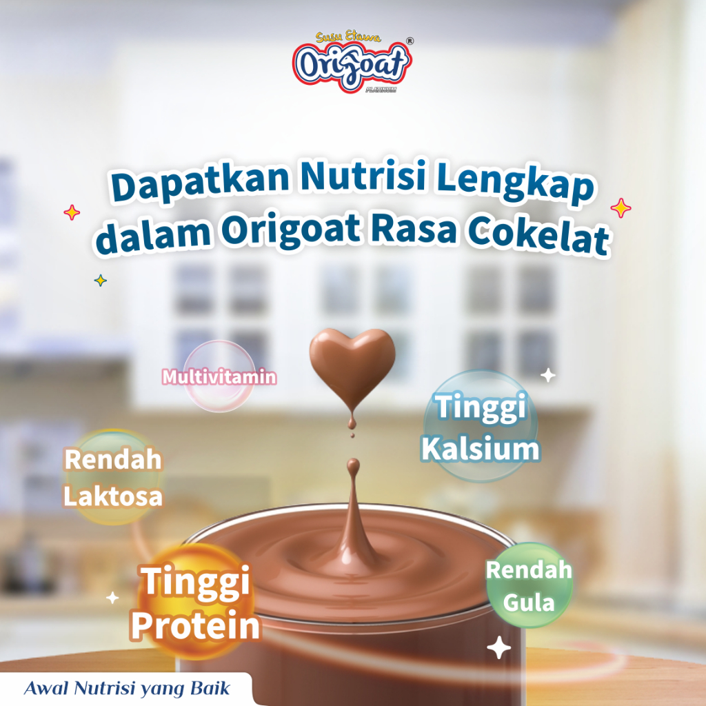 

ORIGOAT Susu Kambing Platinum untuk Kesehatan Sendi dan Pencernaan Rasa Coklat 125g (5pcs @25g)