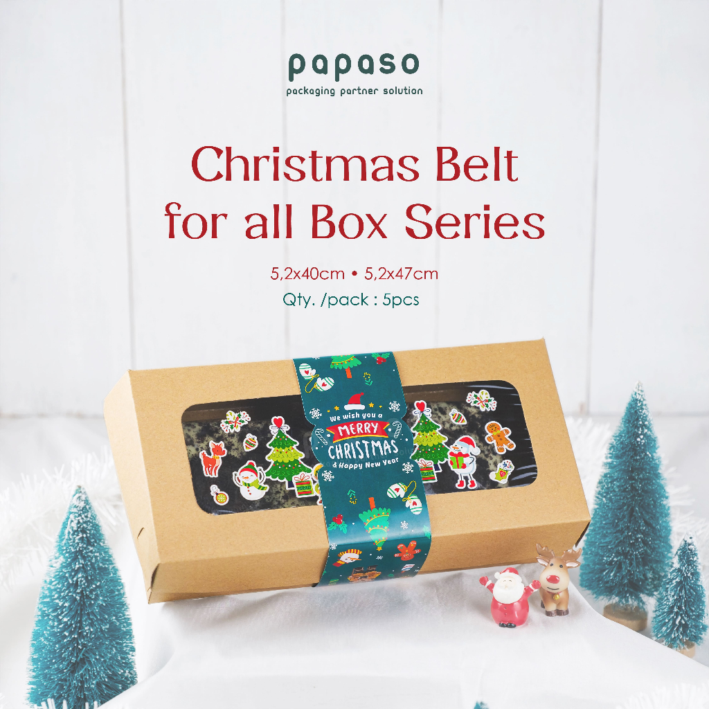 

Paper Belt Christmas / Label Sleeve Packaging Natal/ Sabuk Box Kertas