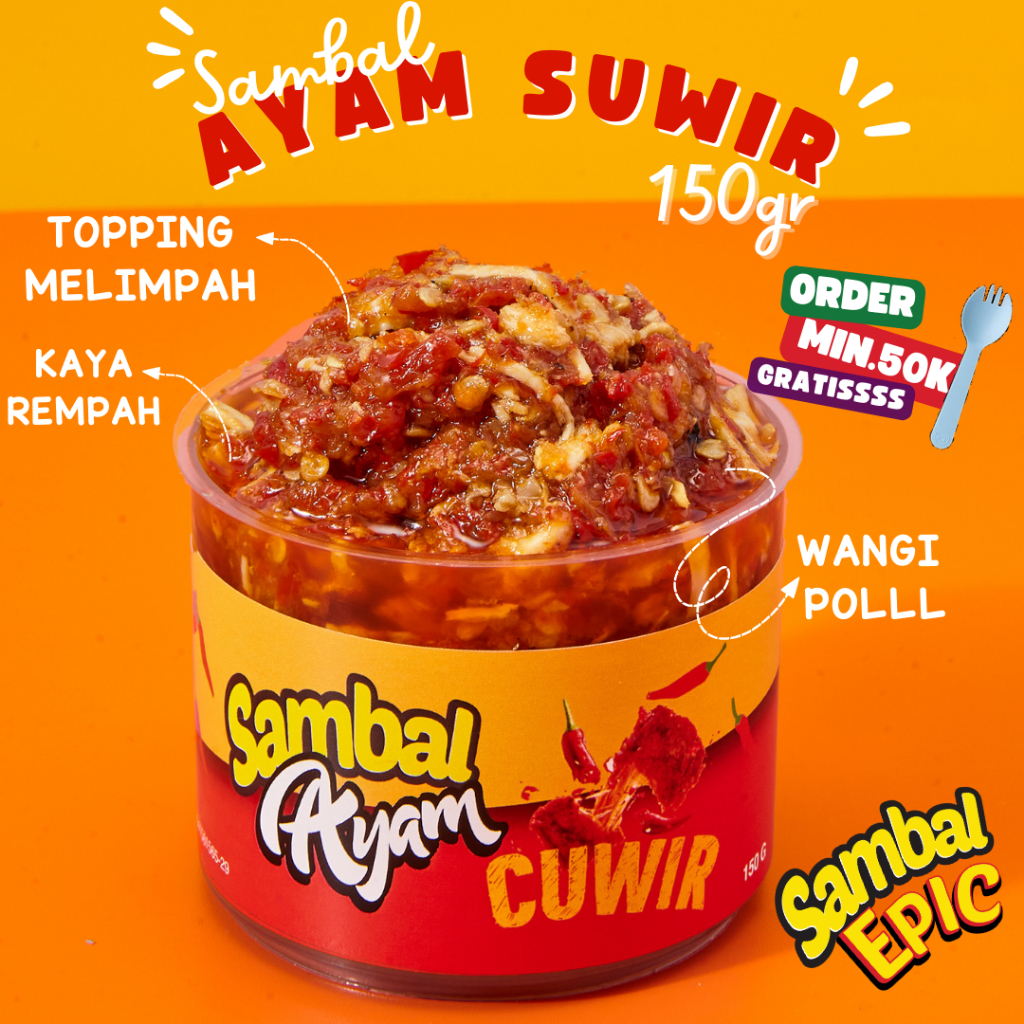 

[READY] Sambal Ayam Suwir/Baby Cumi/Daging Sapi/Ikan Cakalang/Ikan Teri/Sambel SambalEPIC Lauk COD