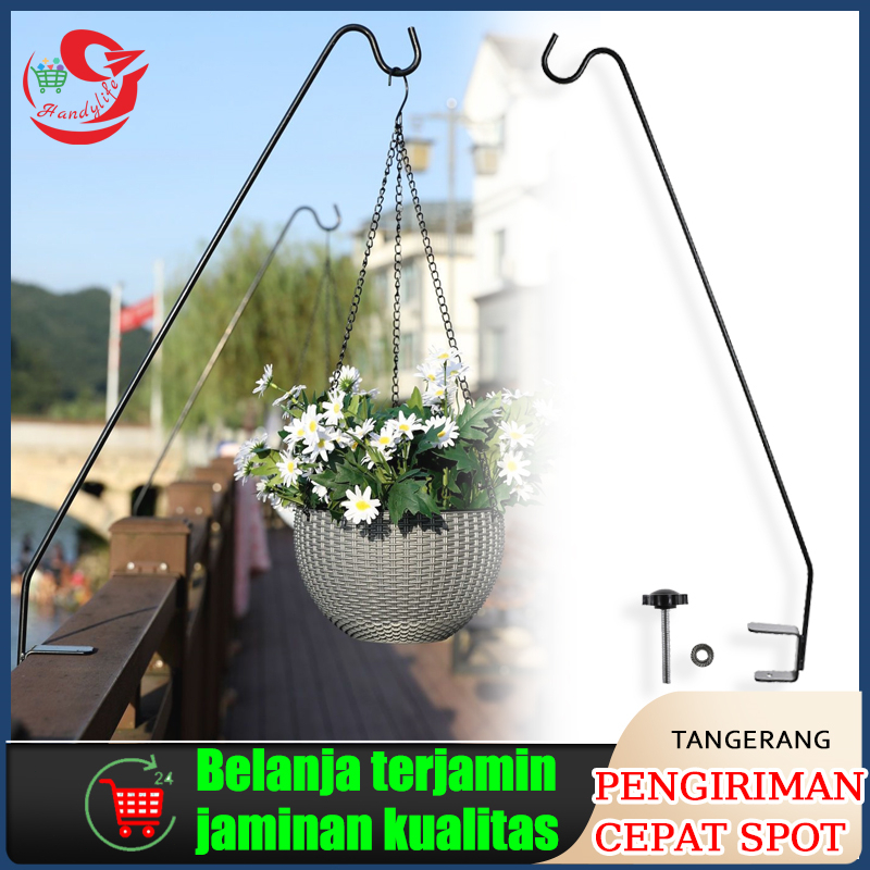 Kait Pot Bunga Besi/Gantungan Tanaman Anggrek/Gantungan Balkon Halaman/Gantungan Pot Bunga