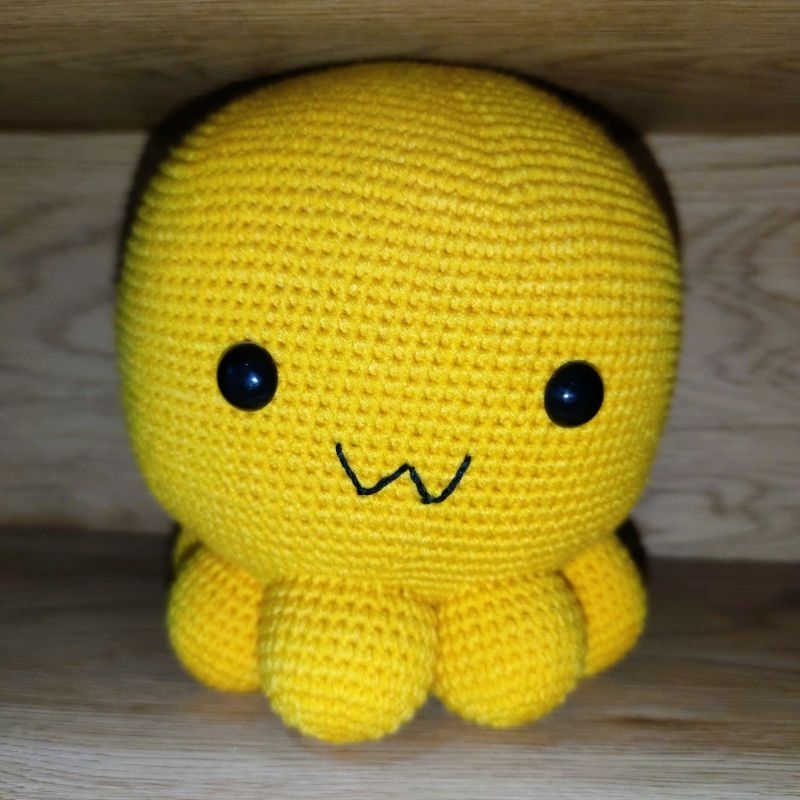 Boneka rajut amigurumi gurita octopus size jumbo