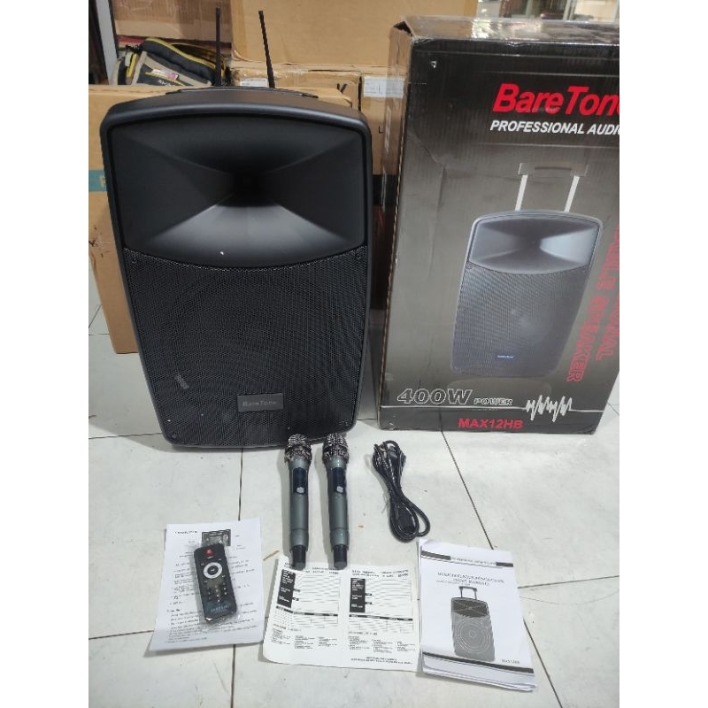 [ Portable 12 inchi ] Speaker Aktif Portable MAX12HB Speaker 12 inch ORIGINAL BARETONE MAX-12HB 12 I