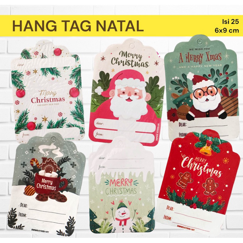 

Hang Tag NATAL Isi 25 / Kartu Ucapan Natal Merry Christmas