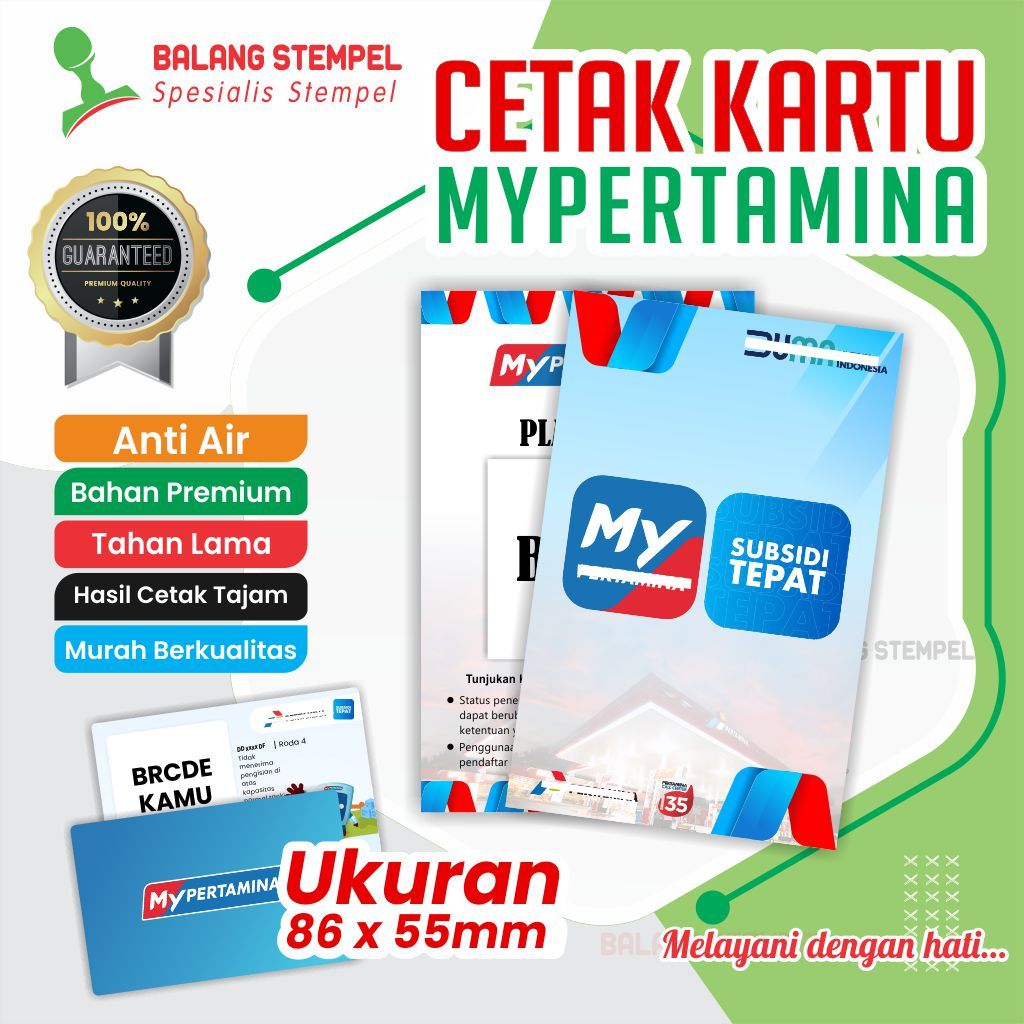 

Cetak Kartu Id Card MyPertamina Bahan PVC Premium