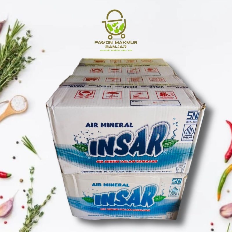 

AIR MINERAL INSAR & GALUH KEMASAN GELAS / 1 KARTON ISI 48