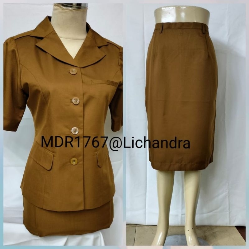 Seargam Pemda Lichandra Original Seragam Pemda Wanita Lengan Pendek Baju Kerja Asn Seragam Dinas Gur