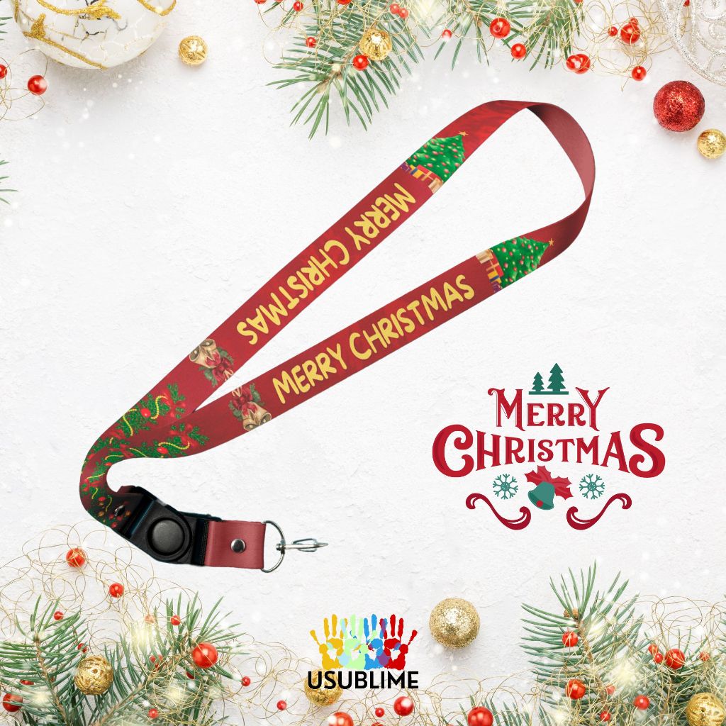 

Lanyard Craft Custom Tema Hari Raya Natal Series Request Satuan Gantungan Card Holder Tali Lanyard 2cm