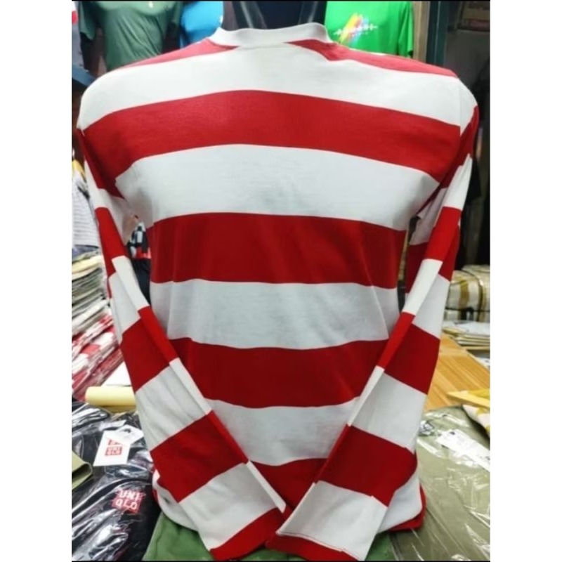 baju merah putih lengan panjang/sakera Madura lengan panjang
