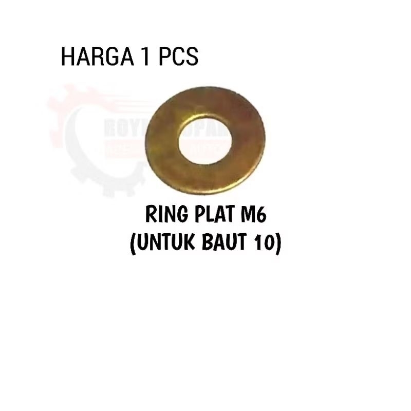 Ring Plat M6 Kunci 10 / Ring Plat Kuning Untuk Kunci 10