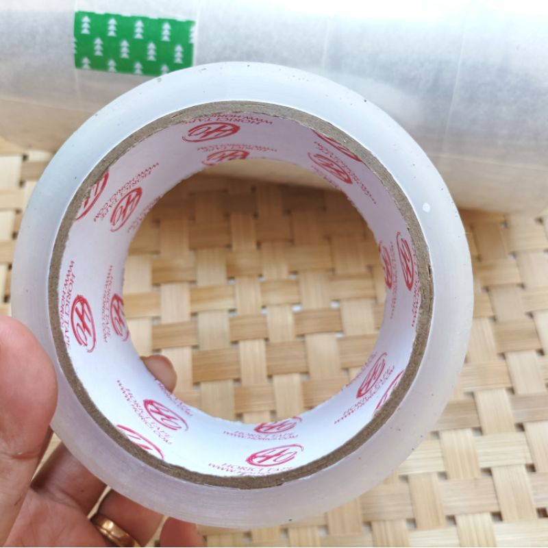 Lakban bening 100 yard Isolasi Bening untuk packing 45mm